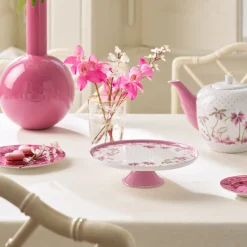 Pip Studio Tortenplatte Jolie Punkte goldfarben rosa klein