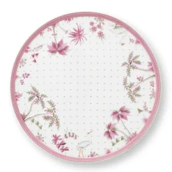 Pip Studio Tortenplatte Jolie Punkte goldfarben rosa klein