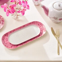 Pip Studio Zucker- und Milchtablett Jolie Punkte goldfarben rosa