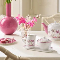 Pip Studio Zucker- und Milchtablett Jolie Punkte goldfarben rosa