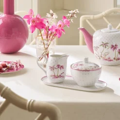 Pip Studio Zuckerdose Jolie Punkte goldfarben rosa