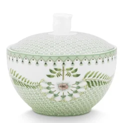 Pip Studio Zuckerdose Lily & Lotus gemustert hellgrün
