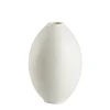 Porzellan Vase oval weiß klein