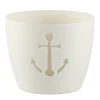 Porzellan Windlicht Anker weiß