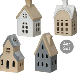 Porzellan-Häuser 4er Set groß