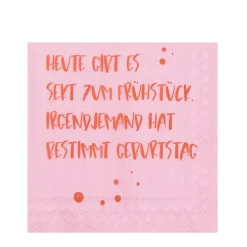 Räder Cocktailservietten Heute gibt es Sekt