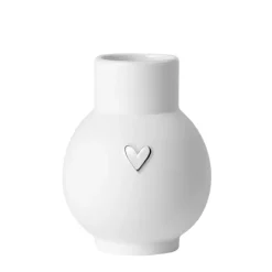 Räder Mini-Kugelvase Herz silberfarben