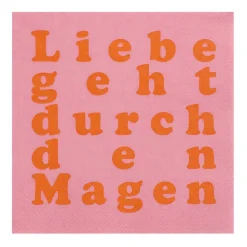 Räder Serviette Liebe geht durch den Magen
