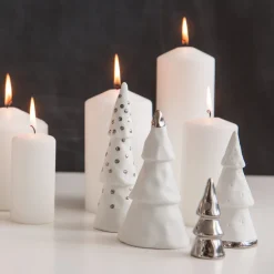 Räder Weihnachtswald 4er-Set Silberfarben