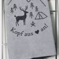 SAVONA Wohndecke Kopf aus graphitfarben