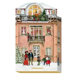 Schachteladventskalender Mein kleines Weihnachtshaus rosa