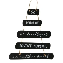 Schild Oh du Fröhliche schwarz