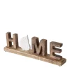Schriftzug Home Mangoholz weiß