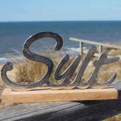 Schriftzug Sylt Aluminium