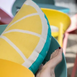 SILVRETTA Gefülltes Kissen Zitrone