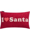 SILVRETTA Kissen I love Santa bordeaux