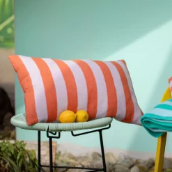 SILVRETTA Kissenhülle Streifen hellviola 40 x 60 cm