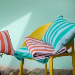 SILVRETTA Kissenhülle Streifen mint 40 x 60 cm