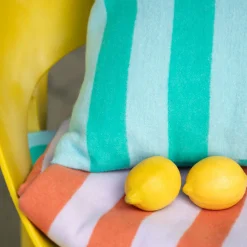 SILVRETTA Kissenhülle Streifen mint 40 x 60 cm