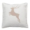 Skandi Kissenhülle Hirsch Weiß 50 x 50 cm