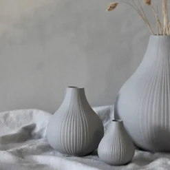Storefactory EKENÄS Keramik Vase light grey L