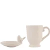 Tasse mit Unterteller Vogel