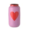 Vase Metall Pink Herz 12 cm