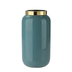 Vase Metall Rauchblau 12 cm