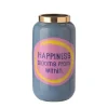 Vase Metall Rauchblau Happiness 12 cm