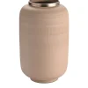 Vase Metall strukturiert sandstone 40 cm