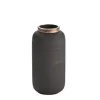 Vase Metall strukturiert schwarz 18 cm