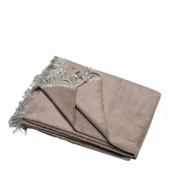 Vienna Wohndecke mit Fransen schlammfarben