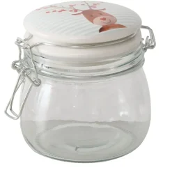 Vorratsglas Rudolf hellblau gestreift