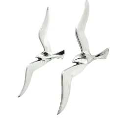 Wand-Deko Möwe Aluminium groß