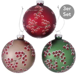 Weihnachtskugel Beeren 3er-Set