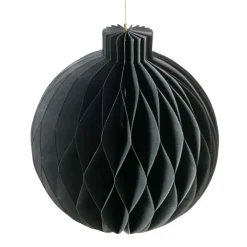 Weihnachtskugel Papier schwarz 18 cm