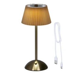 Wiederaufladbare Tischlampe LED H 30,5 cm orange / goldfarben