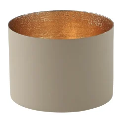 Windlicht Chennai taupe-goldfarben mittel