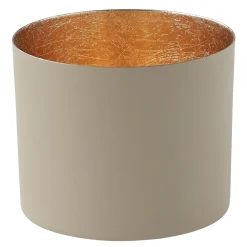 Windlicht Chennai taupe-goldfarben groß