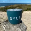 Windlicht im exklusiven Sylt Design Blau Mittel