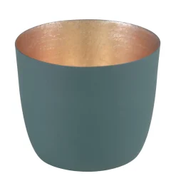 Windlicht Madras dark olive-goldfarben mittel