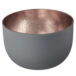 Windlicht Madras flannel-roségoldfarben klein