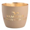 Windlicht Madras Hamburg Koordinaten beige-goldfarben mittel