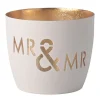 Windlicht Madras Mr & Mr Weiß-goldfarben