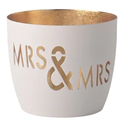 Windlicht Madras Mrs & Mrs Weiß-goldfarben