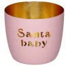 Windlicht Madras Santa baby rosa-goldfarben
