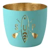 Windlicht Madras SUP türkis-goldfarben mittel