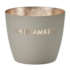 Windlicht Madras Zweisamkeit flannel-goldfarben mittel