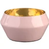 Windlicht Ria altrosa/ goldfarben uni
