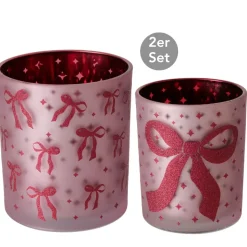 Windlicht Schleife Alma 2er-Set